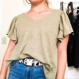 Green blouse